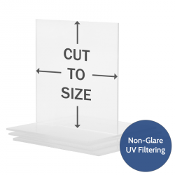 Cut-to-Size Acrylic UV-Filtering OP3 Non-Glare P99 Frame Grade Clear Sheet