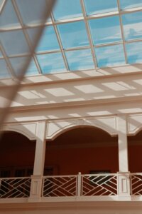 Regent University Drive Atrium-like Plastic Roofing Over Covered Corridor