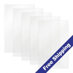Glowforge®-Compatible 12" x 19" x 1/8" Clear Acrylic Sheets - 5 Pack