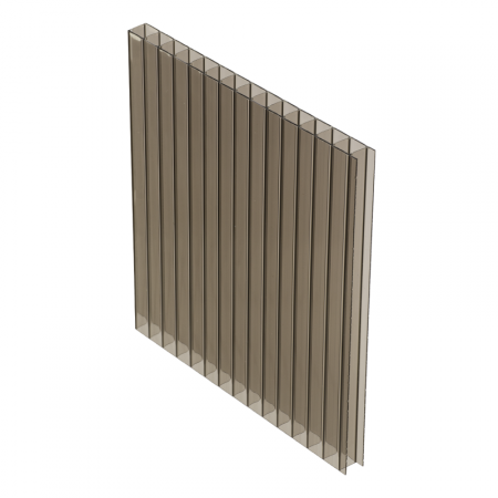 10MM Bronze Twinwall Polycarbonate Panel 48x120