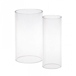 Pack of 2 Nominal Clear Extruded Acrylic Tube 3 1/2" ID x 3 3/4" OD x 3ft 